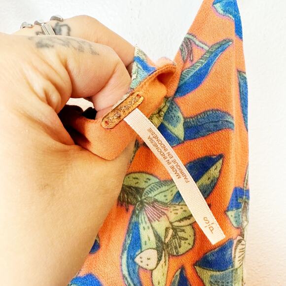 Free People OB574950 Orange Dear You Backless Mini Dress w/Pockets sz S - Picture 5 of 10